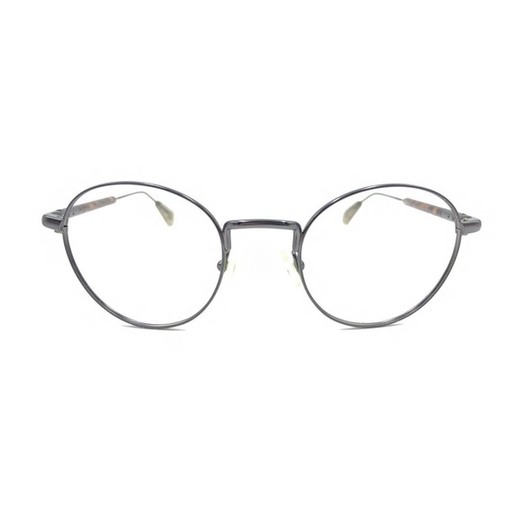 Zac Posen Leland GM Gunmetal Brown Round Eyeglasses Frames 48-21 135 Men Women - Picture 6 of 12